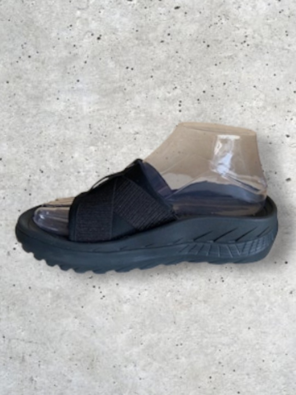 Vionic Rebound Platform Recovery Slide Sandals Women’s 6 Black Arch Support